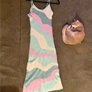 Colorful Striped Maxi Dress